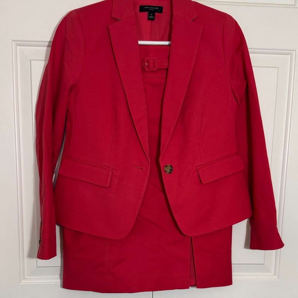 Women's Skirt Suit from Ann Taylor in coral pink